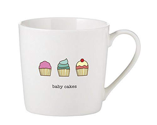 SIPS Drinkware Baby Cakes Cafe Mug Bone China Coffee Cup, 14 Ounce