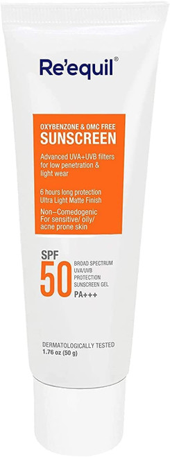 CROW RE' EQUIL Oxybenzone and OMC Free Sunscreen for Oily, Sensitive & Acne Prone Skin, SPF 50 PA+++ - 50g