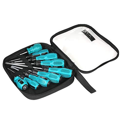 Screwdriver Hand tool 9 in 1 Screwdriver Set Multi-Bit Tools Repair Occus Screw Driver Screwdrivers Kit Home Useful Multi Tool - (Color: Blue)
