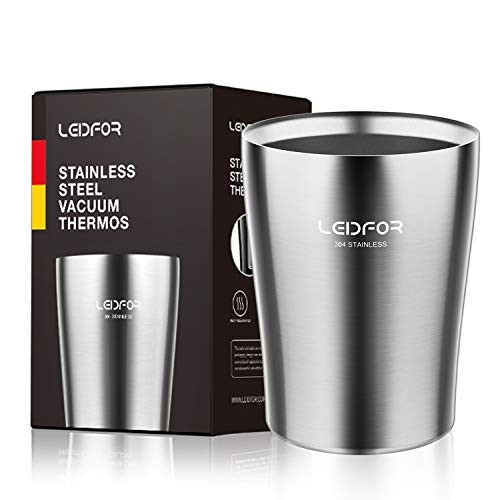 Leidfor Wine Tumbler Stainless Steel Double - Insulated Vacuum Wine Glass Cup Keep Cold Perfect For Wine Beer Coffee Unbreakable Drink-ware 8 oz