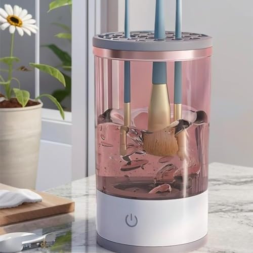 2024 New Brushly Pro Cosmetic Brush Cleaner,Illumi Brush Blender,Brushly Makeup Brush Cleaner,Automatic Electric Makeup Brush Cleaner,Brushly Cosmetic Brush Cleaner,Automatic Spinning (upgrade)