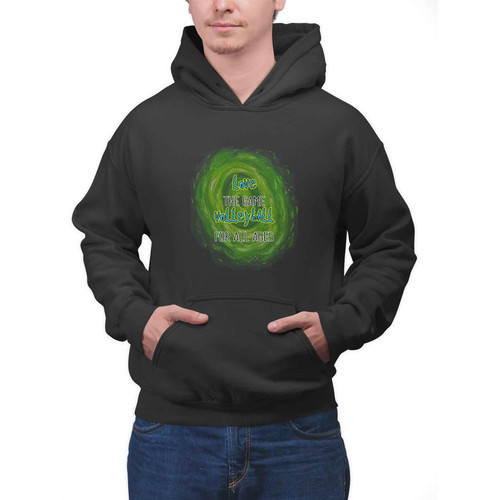 Unique Volleyball Gift for All Ages - Floral Design - - for Volleyball Lovers Multi Size Black Pullover Hoodie