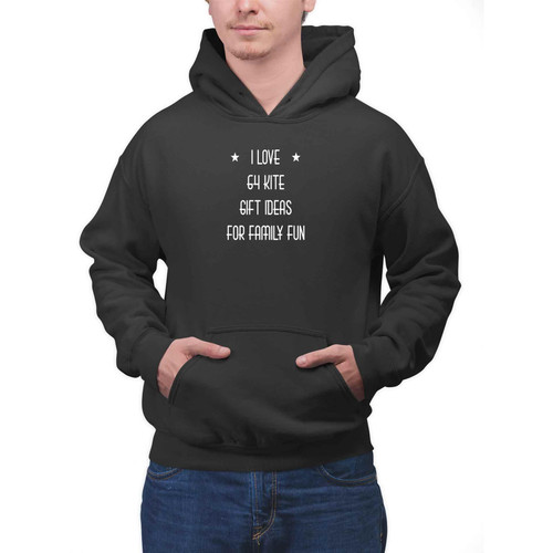 Kite Gift Ideas for and Ns, a Family Keepsake - I Love 64 Multi Size Black Pullover Hoodie Kite Gift Ideas for and Ns, a Family Keepsake - I Love 64 Multi Size Black Pullover Hoodie