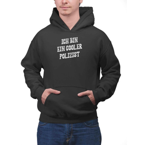 Policemen Presents, an Ideal Retirement Gift for Uncle - Cool Cop German Quote on Men Women Multi Size Black Pullover Hoodie