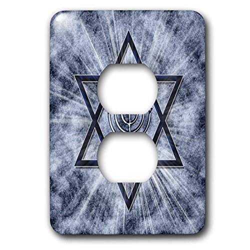 3dRose lsp_52283_6 Hanukkah Menorah With Star Of David In Blue 2 Plug Outlet Cover 3dRose lsp_52283_6 Hanukkah Menorah With Star Of David In Blue 2 Plug Outlet Cover