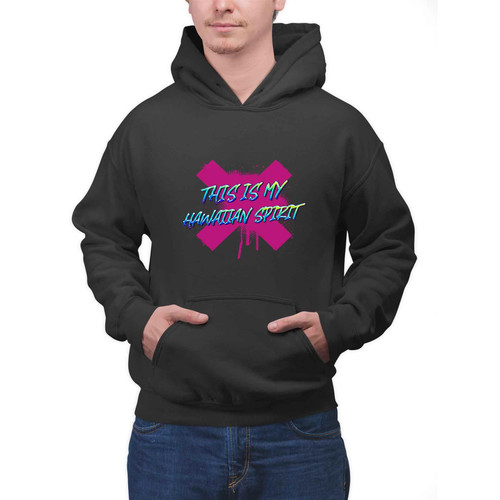 Hawaiian Fan's Present, Gift for Women, Men, Boys and Girls - Dabbing Pineapple, Multi Size Black Pullover Hoodie