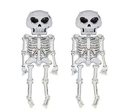 62.2" Skeleton Halloween Helium Balloons - Jumbo Skull Foil Balloon for Spooky Halloween Decoration Party Supplier 2pcs 62.2" Skeleton Halloween Helium Balloons - Jumbo Skull Foil Balloon for Spooky Halloween Decoration Party Supplier 2pcs