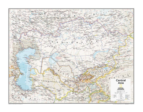 National Geographic: Central Asia Wall Map - 28 x 22 inches - Art Quality Print