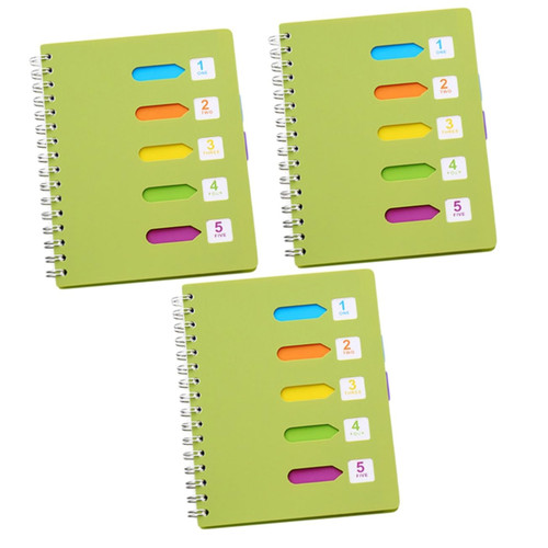 Ciieeo 3pcs Spiral Notebook Journal Wirebound Journal Spiral Diary Subject Notebooks Diary Notebook Students Notebook Notbook for Work Side-spiral Notebook Yellow Notebook Partition A5 Pp