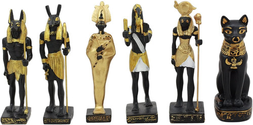 Ebros Gift Egyptian Classical Deities Osiris Thoth Seth Horus Anubis Bastet Set of 6 Miniature Figurine Gods of Egypt Dollhouse Miniature Figurines Legends of Ancient Egypt Collectible Ebros Gift Egyptian Classical Deities Osiris Thoth Seth Horus Anubis Bastet Set of 6 Miniature Figurine Gods of Egypt Dollhouse Miniature Figurines Legends of Ancient Egypt Collectible