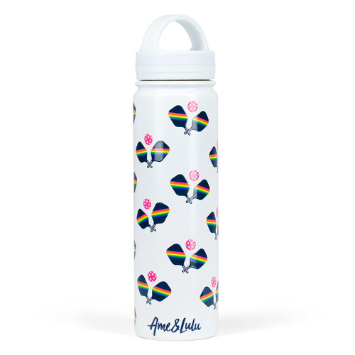 Ame & Lulu Court & Course Water Bottle (Rainbow Paddles)