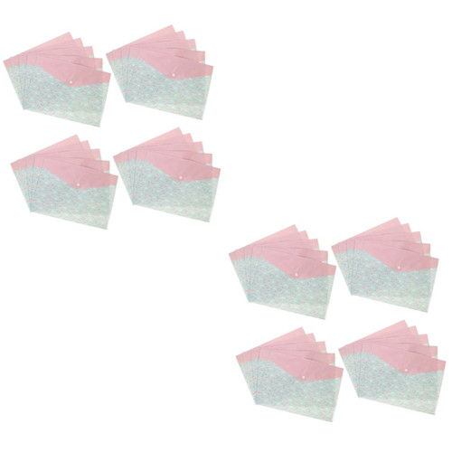 TEHAUX 40 Pcs Folder Clear File Envelopes Clear Document Bag Files File Storage Organizer Clear Poly Envelopes Decorative Envelopes Plastic File Container Pocket Abs A4 Waterproof Bag