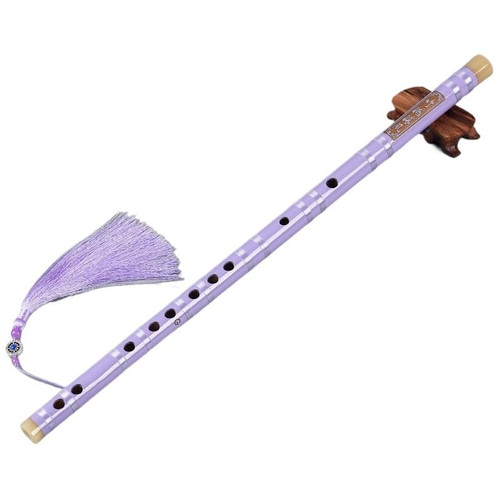 Flute Beginner Adult Zero Basic Instrument Section 1 Kuzhu Flute Student Practice Beginners Bamboo Flute (Color : Purple F+Tutorial)