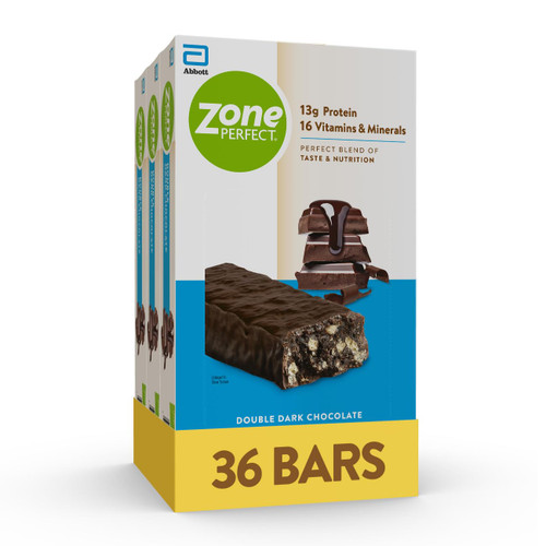 ZonePerfect Protein Bars, 12g Protein, 18 Vitamins & Minerals, Nutritious Snack Bar, Double Dark Chocolate, 36 Bars ZonePerfect Protein Bars, 12g Protein, 18 Vitamins & Minerals, Nutritious Snack Bar, Double Dark Chocolate, 36 Bars