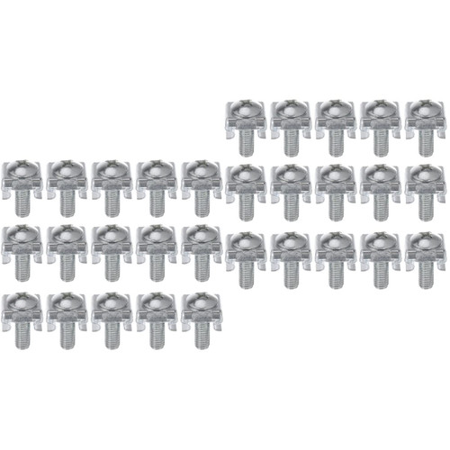 VILLCASE 200 Pcs Nut Computer Servers Cabinet Screws Server Rack Screws Network Rack Screws Rack Mount Screws Steel Cable Management Rack Square