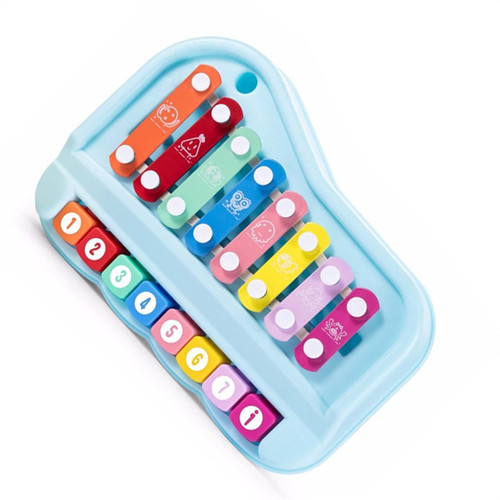 8 Note Cute Style Colorful Soundboard Hand-knocking Glockenspiel Two-in-one Percussion Instrument Professional Glockenspiel Kit