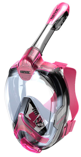 SEAC Magica Junior, Full Face Snorkeling Mask for Children 6+, Tested and Patented, Pink