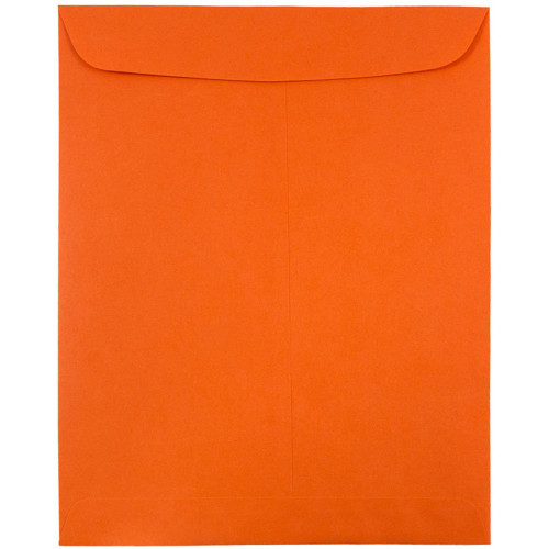 JAM PAPER 9 x 12 Open End Catalog Colored Envelopes - Orange Recycled - 100/Pack