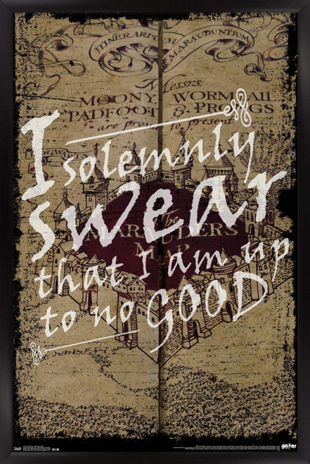 Trends International Harry Potter - The Marauder's Map - I Solemnly Swear Wall Poster, 14.725" x 22.375", Black Framed Version Trends International Harry Potter - The Marauder's Map - I Solemnly Swear Wall Poster, 14.725" x 22.375", Black Framed Version