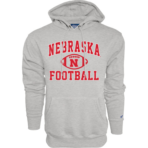 Blue 84 Men's Nebraska Cornhuskers Hoodie Gray Football, Grey, Small