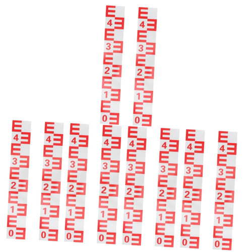 Homoyoyo 10 Pcs Indicator Water Proof Reflective Gauge Tool Adhesive Measuring Tape Ruler Sticker Tool Stickers Waterproof Accessories Pool Sticker Water Gauge Measuring Tool Water Meter