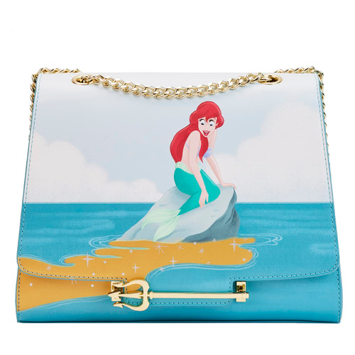 Loungefly Disney Little Mermaid Ariel Tritan's Gift Crossbody Bag Purse Handbag Loungefly Disney Little Mermaid Ariel Tritan's Gift Crossbody Bag Purse Handbag