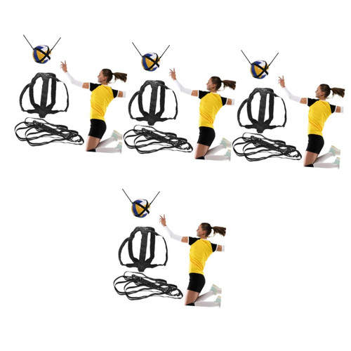 BESPORTBLE 4 Sets Volleyball Training Belt Vollyball Volleyball Training Bands Volleyball Bounce Back Net Outdoor Tools Volleyball Practice Net Volleyball Gear Equipment Nylon Profession Girl
