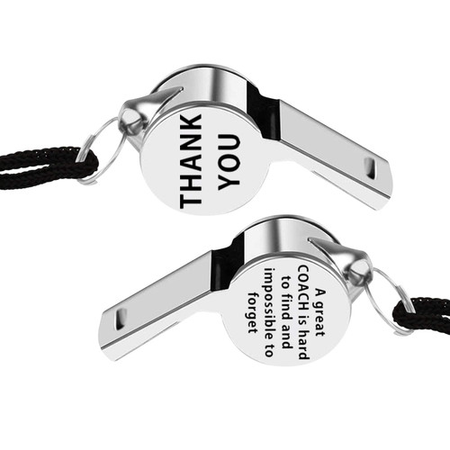 FAADBUK Coach Whistles Two Sides A Great Coach is Hard to Find and Impossible to Forget Whistles with Lanyard Thank You Gifts for Coaches Referees Officials (Great Coach Whistles)