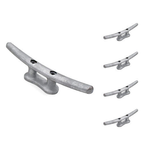 Simplified Living 10 inch Dock Cleat. Weatherproof Galvanized Cast Iron Boat Cleat Tie Downs - 4 Pack