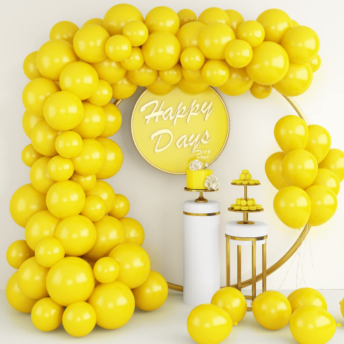 Yellow Balloon Garland Arch Kit - Yellow Balloons Different Sizes 100 Pack 12 10 5 Inch Matte Yellow Balloons Party Latex Balloons for Baby Shower Birthday Party Decoration Supplies Yellow Balloon Garland Arch Kit - Yellow Balloons Different Sizes 100 Pack 12 10 5 Inch Matte Yellow Balloons Party Latex Balloons for Baby Shower Birthday Party Decoration Supplies