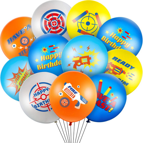 50 Pieces Dart Battle Balloons Target Party Latex Balloons Dart Battle Happy Birthday Balloons Supplies for Gun Target Birthday Party Dart Battle Party Decoration Supplies 50 Pieces Dart Battle Balloons Target Party Latex Balloons Dart Battle Happy Birthday Balloons Supplies for Gun Target Birthday Party Dart Battle Party Decoration Supplies