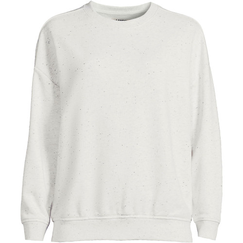 Lands' End Women's Petite Long Sleeve Serious Sweats Sweatshirt X-Large Pale Lunar Rock Donegal