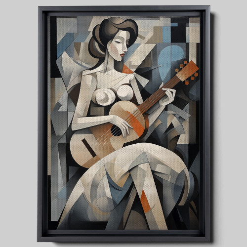 Girl With Mandolin by Pablo Picasso, Giclee Prints Canvas Wall Art for Home Decor, Nature, Print