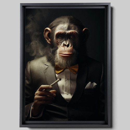 Monkey In Suit Canvas Wall Art,Abstract Canvas Print,Abstract Artwork,Animal Canvas,Abstract Monkey Printed,Monkey Canvas, Art Decor, Arts