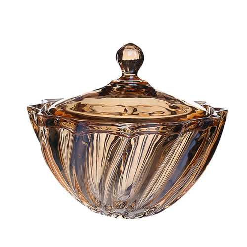 TiStm Glass Fruit Bowl Glass Candy Jar with Lid Decorative Candy Bowl Decor Plastic Candy Dish Treat Cookie Jar Storage Candy Box Container for Party Decor Gift Candy Dish Jars