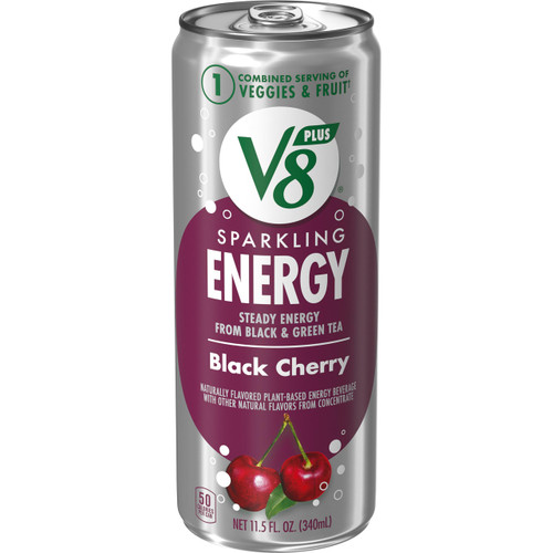 V8 +Energy Sparkling Black Cherry Energy Drink, 11.5 fl oz Can