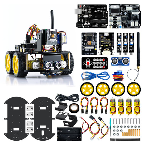 LAFVIN Robot Starter Kit with ESP32 Camera WiFi Intelligent and Robotic Car Kit with Tutorial Compatible with Arduino IDE