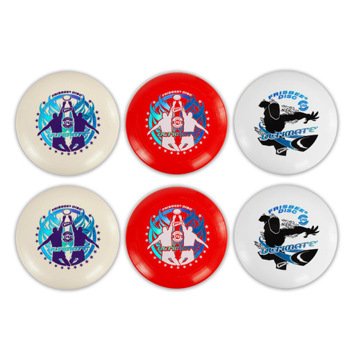 Wham-O Frisbee Ultimate - 6 Pack (6 Pack (Beige + White + RED))