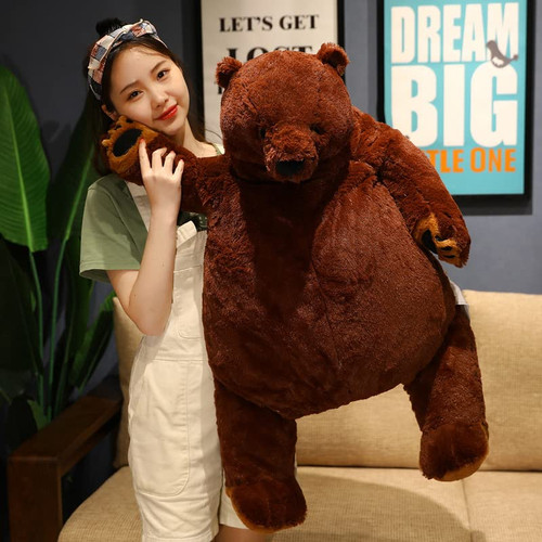 MIAOHAHA 100cm Giant Djungelskog Teddy Bear Dark Brown Plush Toy Bear Big Teddy Bear Stuffed Animal Doll Home Decor Birthday Gift for Girl,Boy (39.3in/100cm) MIAOHAHA 100cm Giant Djungelskog Teddy Bear Dark Brown Plush Toy Bear Big Teddy Bear Stuffed Animal Doll Home Decor Birthday Gift for Girl,Boy (39.3in/100cm)