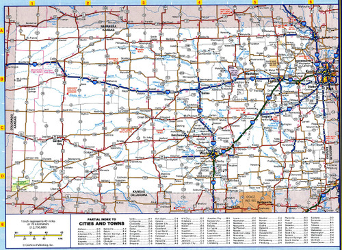 ConversationPrints KANSAS STATE ROAD MAP GLOSSY POSTER PICTURE PHOTO BANNER city county topeka