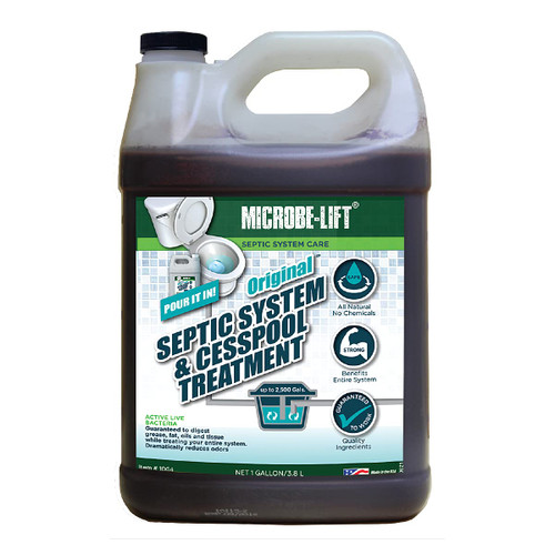 MICROBE-LIFT Septic Tank and Cesspool Treatment Enzymes - 2 Year Supply - Bacteria Digests Grease, Fats, Oils and Tissue, 1 Gal MICROBE-LIFT Septic Tank and Cesspool Treatment Enzymes - 2 Year Supply - Bacteria Digests Grease, Fats, Oils and Tissue, 1 Gal