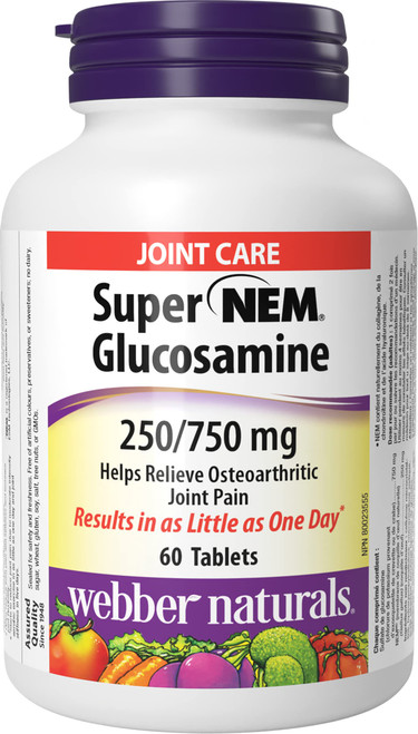 Glucosamine with NEM (Natural Eggshell Membrane) - Triple Strength 750/250 Mg- 60 Tablets