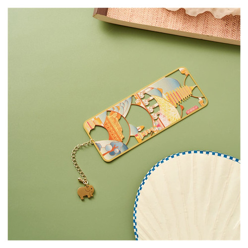 JKXWX Bookmark Metal Hollow Bookmark Small Bookmark Unique Bookmark Suitable for Teachers Students Reader Friend Book Lovers Women and Men Gifts Bookmarker (Color : 6)