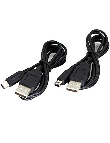 Aiposen USB Charge Power Cable for Nintendo 3DS/DSI/DSIXL 3Feet(2 Pack)