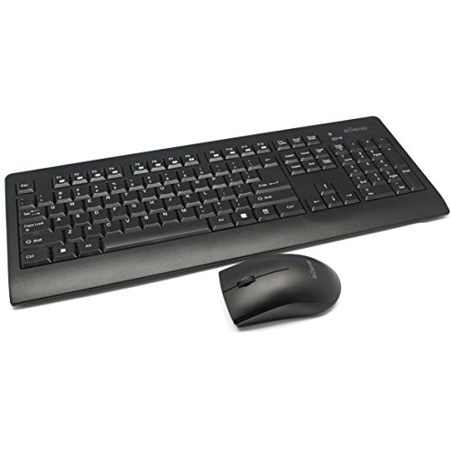 Bornd Wireless Keyboard and Mouse Combo, Black (W521)