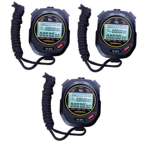 3pcs 10 Timing Device Game Timer Handheld up Timer Water Resistant Stop Watch Chronograph Stop Watches Digital Stop Watch Digital Timers Countdown Timer Number Student Stopwatch