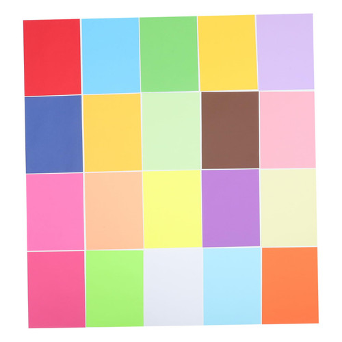 TEHAUX 400 Pcs Origami Kids Decor Folding Square Embellishments for Crafting Washi Folding Japanese Colored Copy Coloured Card Scrapbook Embellishments Child Card Stock Paper Manual