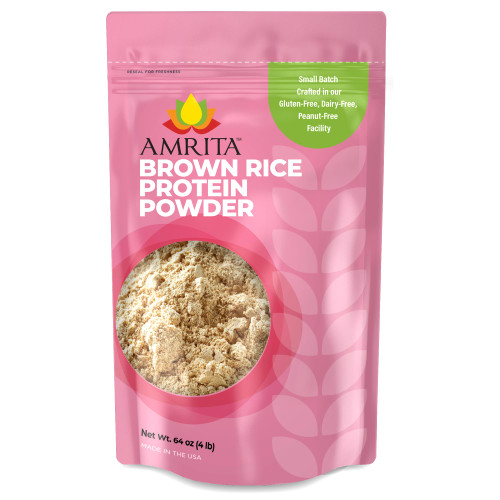 Amrita Brown Rice Protein Powder - Unflavored Vegan Protein Powder - Non-GMO, Gluten-Free, and Soy-Free - Plant-Based Protein - 73 Servings, 4 lb Amrita Brown Rice Protein Powder - Unflavored Vegan Protein Powder - Non-GMO, Gluten-Free, and Soy-Free - Plant-Based Protein - 73 Servings, 4 lb