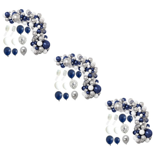 Abaodam 3 Sets balloon emulsion set bride baby decorations blue outfit helium balloon combination balloon chain party supplies wedding decoration decorate birthday arched