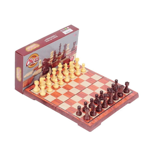 DRMEE Chess Game Handcraft Travel Magnetic Chess Set?Portable Board Games Folding Chessboard Puzzle Game Travel Board Games (Size : 28 * 24cm)